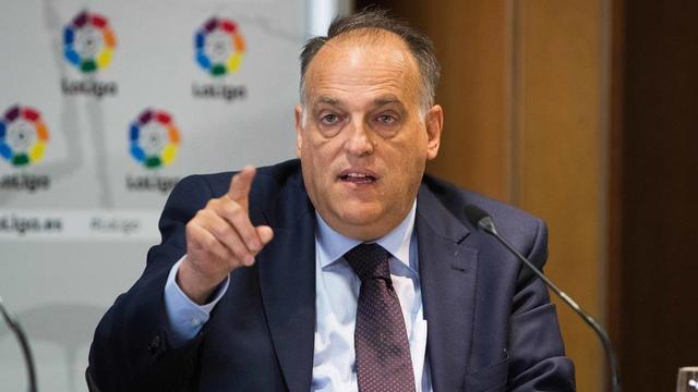 Javier Tebas during Presentation of 'Transfer Review' document at LFP headquarters on 8th September 2017
Photo : Marca / Icon Sport