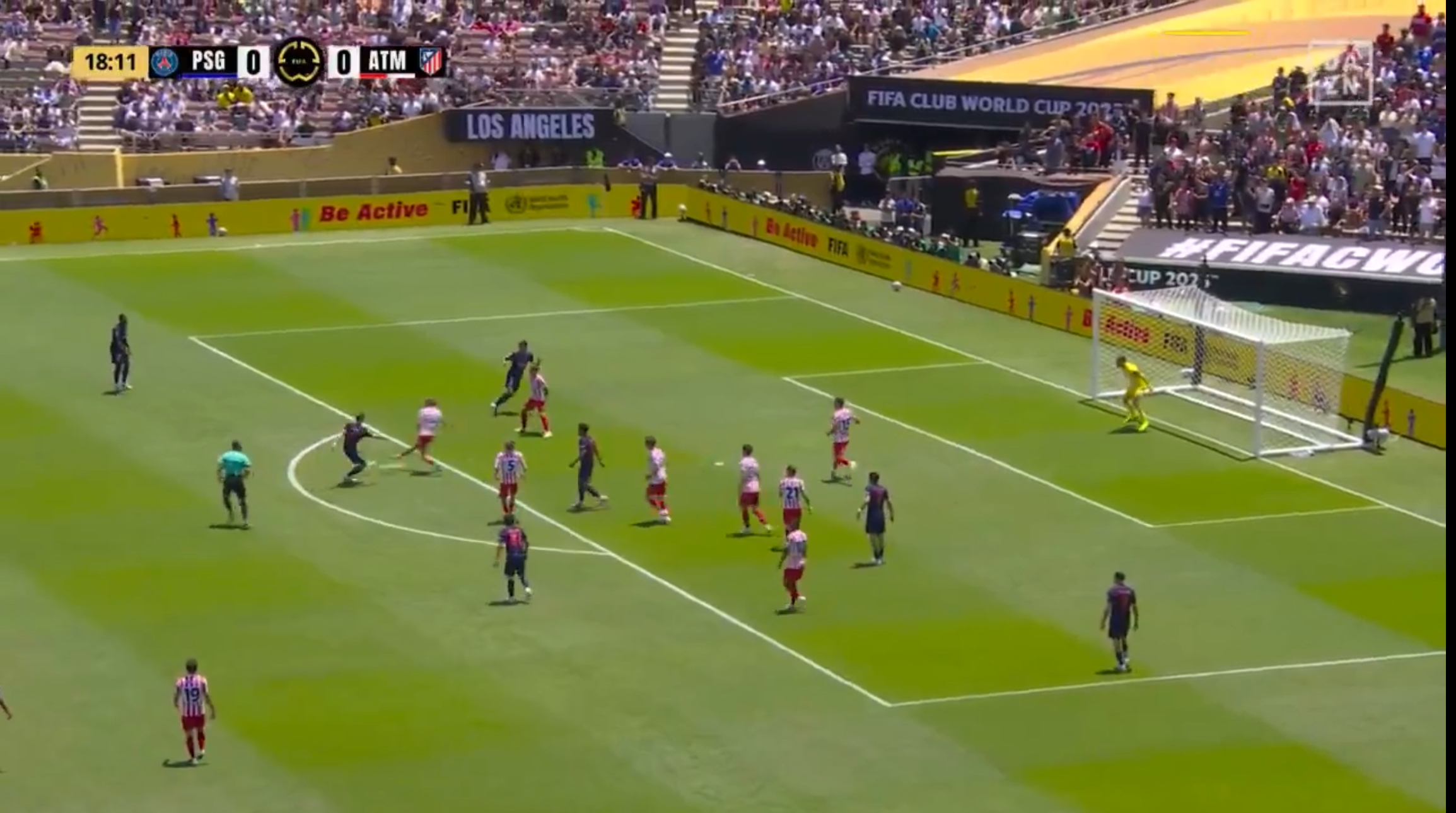 VIDÉO PSG 2-0 Atletico : Les buts du PSG à la Mi-temps !