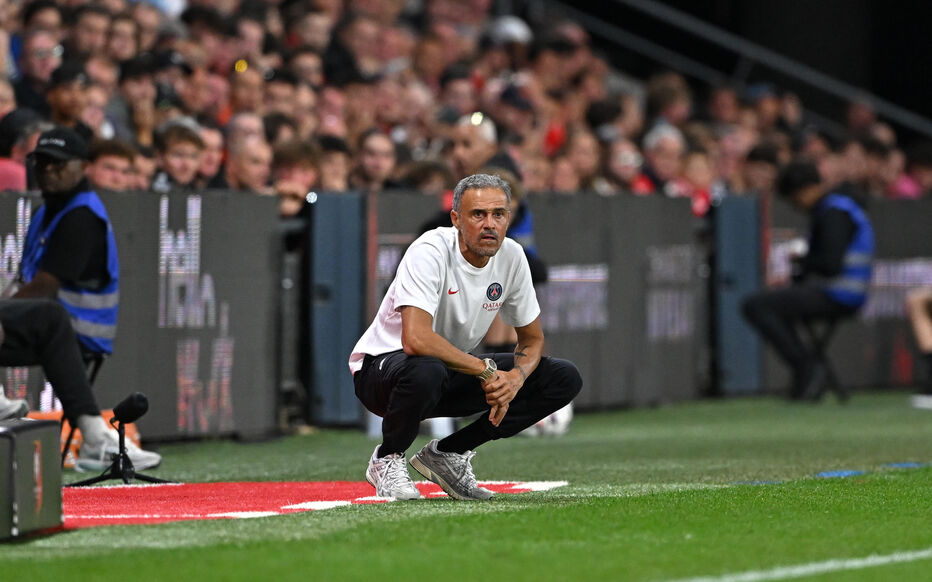 Luis ENRIQUE head Coach of Paris Saint-Germain during the Ligue 1 McDonald's match between Rennes and Paris SG at Roazhon Park on August 23, 2026 in Rennes, France. (Photo by Baptiste Fernandez/Icon Sport)